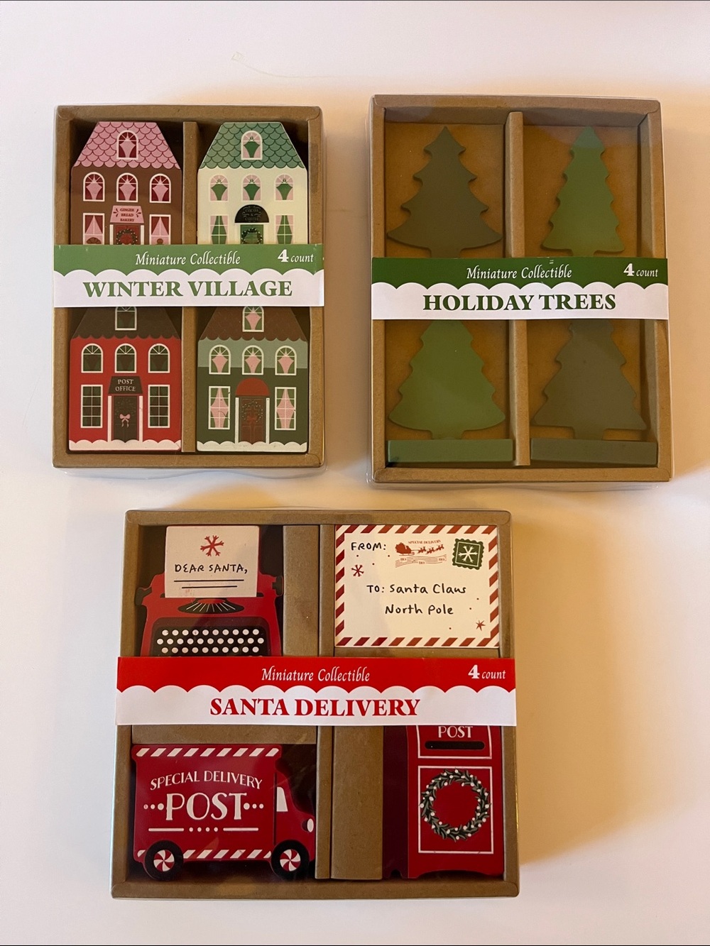 Target Bullseye Winter Village, Santa’s Delivery & Trees Wooden Block Set
